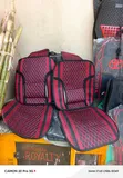 Red & Black Patterned Mesh 2pc Crocheted Seat Covers - 2