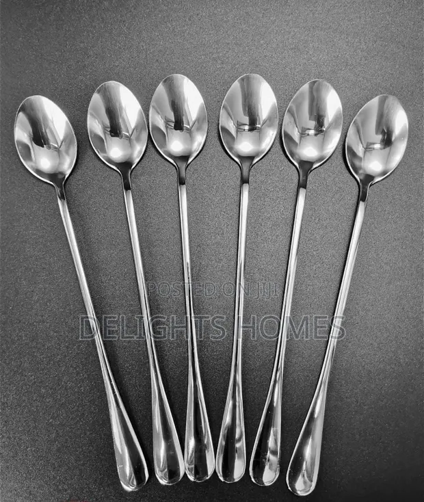 Boyuan Stainless Steel Long Tea Spoon Set (6pcs) - 1