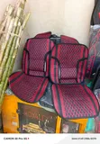 2pc Red & Black Textured Diamond Grid Seat Covers - 2