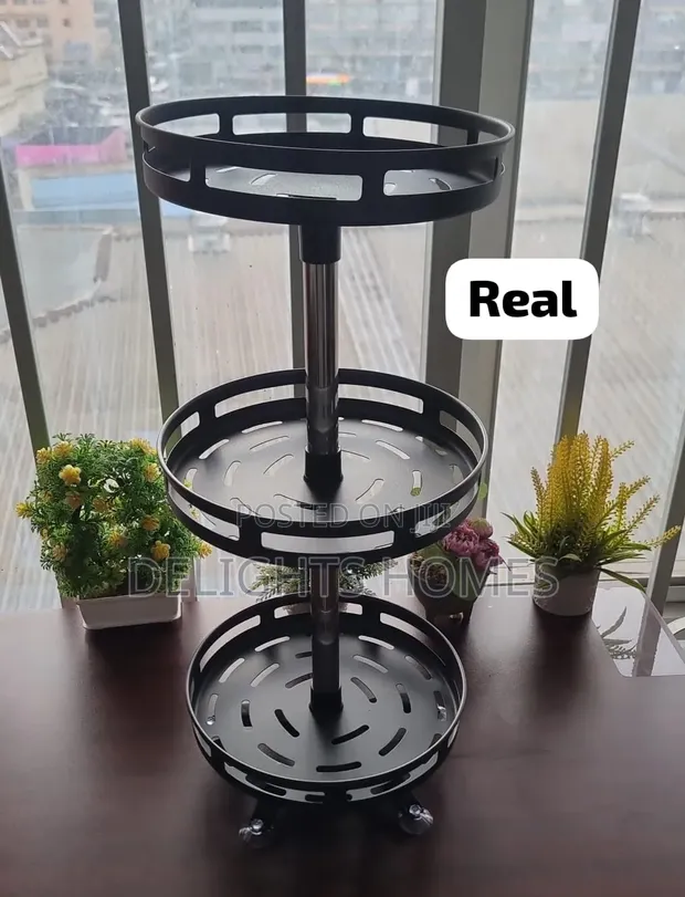 Multifunctional 3-Tier Rotating Shelving - 1