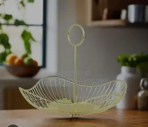 Detachable Metallic Mesh Fruit Basket with Stand