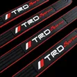 1pc TRD Red Accent Line Scratch Protector Self-Adhesive - 1