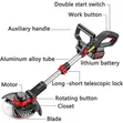 9-Blade Rechargeable Lawn Mower Grass Cutter - 2