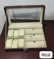 9 Slot Leather Watch and Glasses Organizer Box - 2