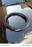 38cm Black Anti-Slip Steering Wheel Cover - Subaru Logo - 2