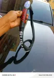 Sporty Subaru Steering Wheel Cover - Stitched Faux Leather - 1