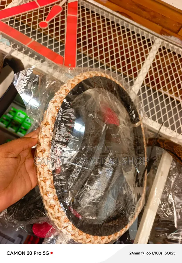 Brand New Handcrafted Braided Steering Wheel Cover (Beige) - 1