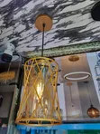 Gold Pattern Pendant Light - E27 - 4
