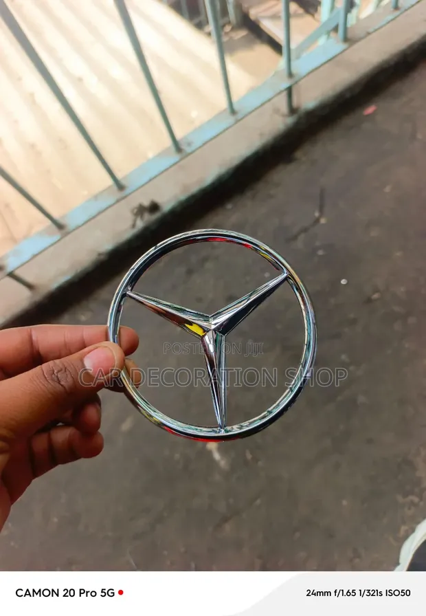 3" Mercedes-Benz Three-Pointed Star Logo Emblem - 1