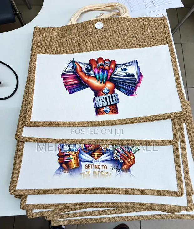 Mifuko ya Jute yenye Nembo - Huduma za Kuchapa na Ubunifu - 1