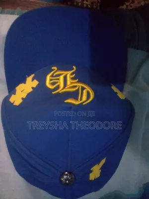 Chrome Hearts Classic Blue Cotton & Leather Sun Hat