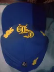 Chrome Hearts Classic Blue Cotton & Leather Sun Hat - 1