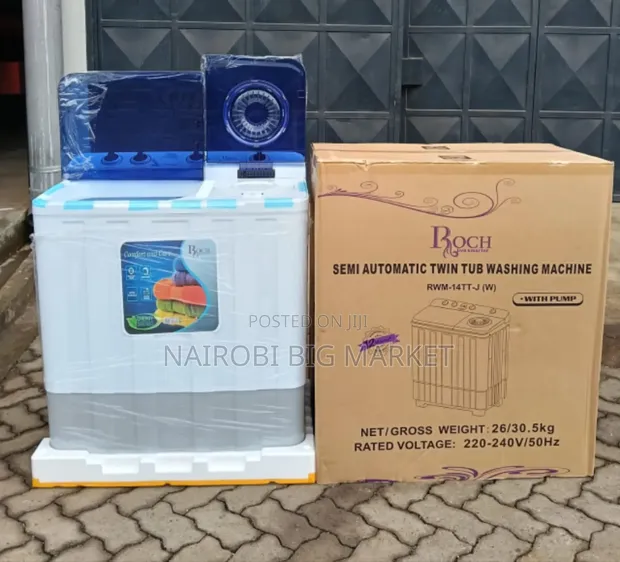 Roch Twin Tub Washing Machine ya Kilo 14 - 1