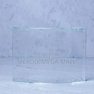 Crystal Curved Glass Award Plaque T24-R002A