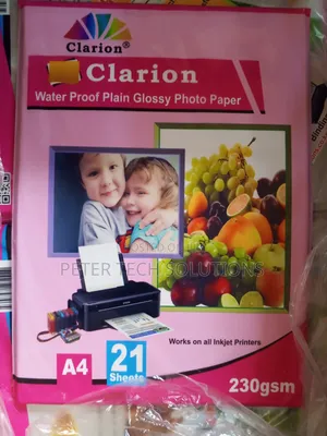 Clarion A4 Ultra Waterproof Glossy Photo Paper (21 Sheets)