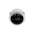 2-in-1 Round Voltage and Temperature Gauge with Blue Display - 2