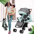 Premium Compact Travel Stroller - Mint Green/Charcoal Gray - 1