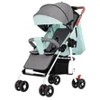 Premium Compact Travel Stroller - Mint Green/Charcoal Gray - 2