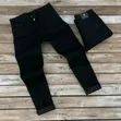 Black PU Leather Jeans - Men's Slim Fit - 1