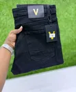 Black PU Leather Jeans - Men's Slim Fit - 2