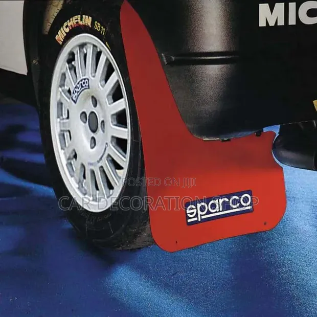 Universal Red Sparco Mudflaps Splash Guards - 1