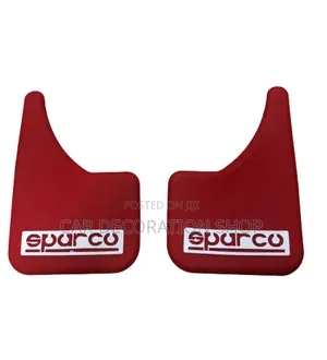 2pcs Red Sparco Mudflaps - Sporty Exterior Upgrade