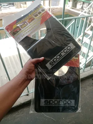 Sparco 2pc Nyeusi Wheel Arch Mudflaps Kinga