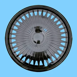 4pcs Glossy Sporty Wheel Hubcaps with Multi Spoke Turbine Design