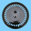4pcs Glossy Sporty Wheel Hubcaps with Multi Spoke Turbine Design - 2