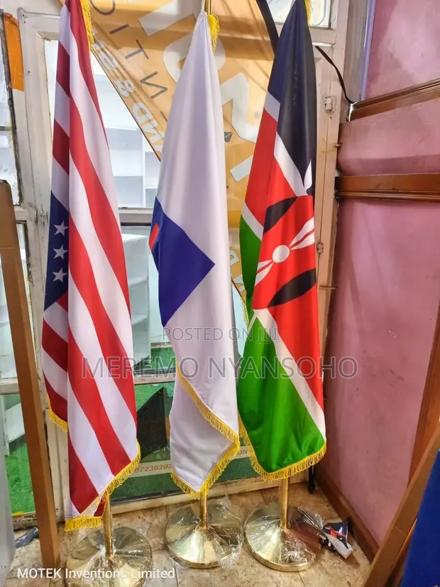 Outdoor and Indoor Flags with Stands - 1