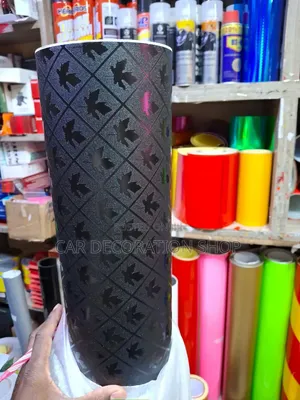 1.5x1m Diamond Grid Maple Leaf Pattern Vinyl Wrap