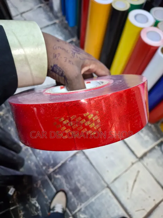 High Visibility Reflective Safety Tape (Yellow/Red) - 50m - 1