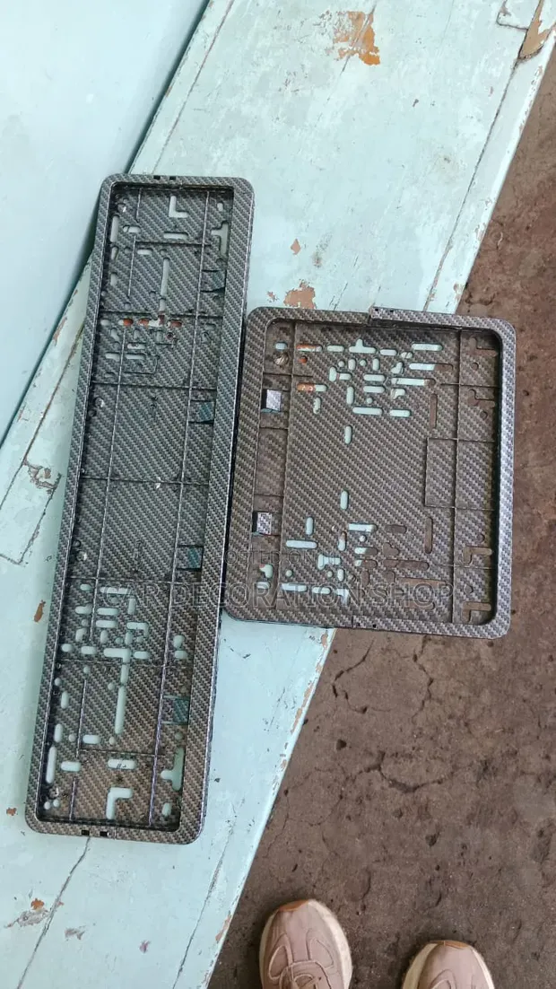 New Carbon Fiber License Plate Holder Set - 1