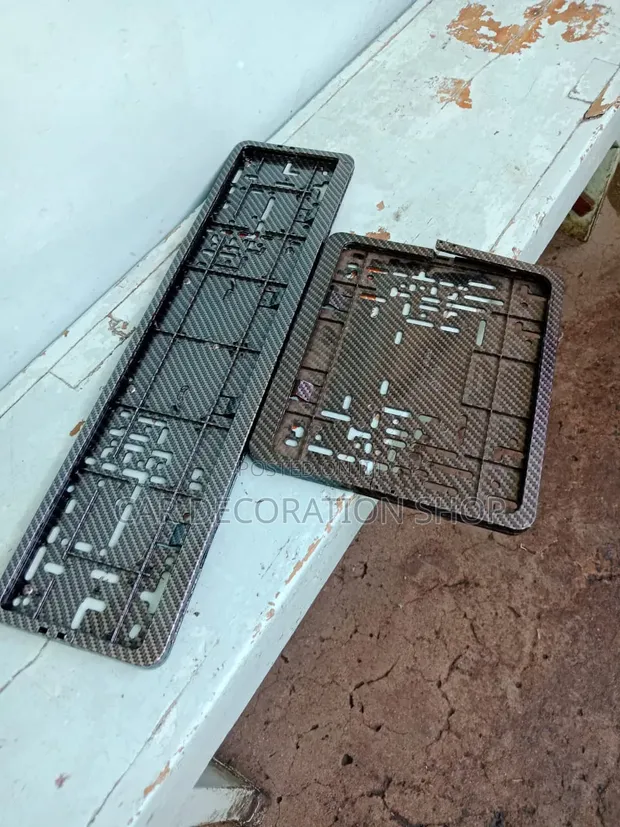 2pc Hydrographic Carbon Finish NTSA Number Plate Holders - 1