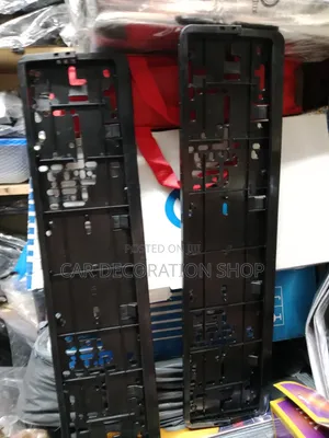 2pc Nyeusi za Mstatili za Plastiki kwa Namba za Gari