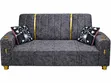 Channel-Tufted Velvet Glam Sofa with Cup Holders - 1