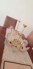 Gold Frame & Glass 6-Petal Chandelier - 2