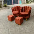 Viti 2 vya Pedicure vya Maua maridadi na Viti 2 vya Kulingana - 1