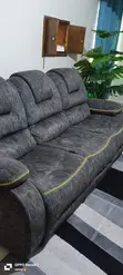 5-Seater Sofa Set - Gray Leather - 1