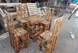 Rustic Wooden Dining Chairs and Table Set - 2