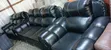 Premium Black Leather 7 Seater Sofa Set - 2