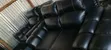 Premium Black Leather 7 Seater Sofa Set - 4