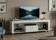 Amsterdam Modern TV Stand 4 Ft with LED Light - White - 2