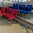 Church Chairs with Powder Coated Frame and Book Rack - 1