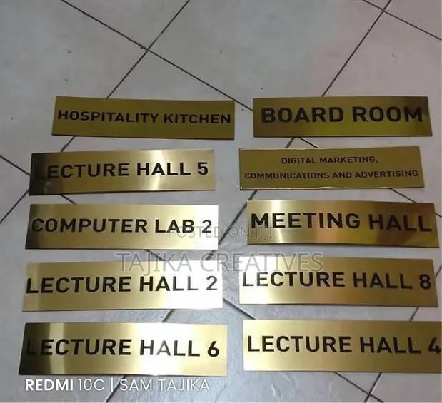 Golden Office Labels - 1