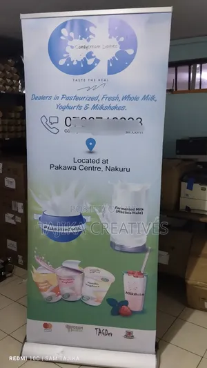 Milk Shop Broadbase Roll Up Banner
