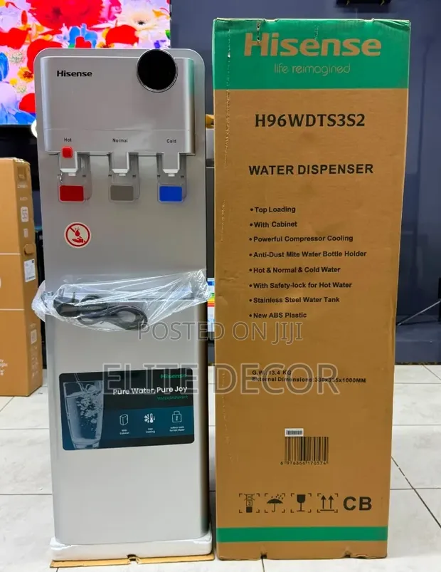 Hisense S2 3-Tap Water Dispenser - Hot, Cold, Normal | Silver - 1