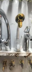 Modern White & Gold Kitchen Mixer Tap - 2