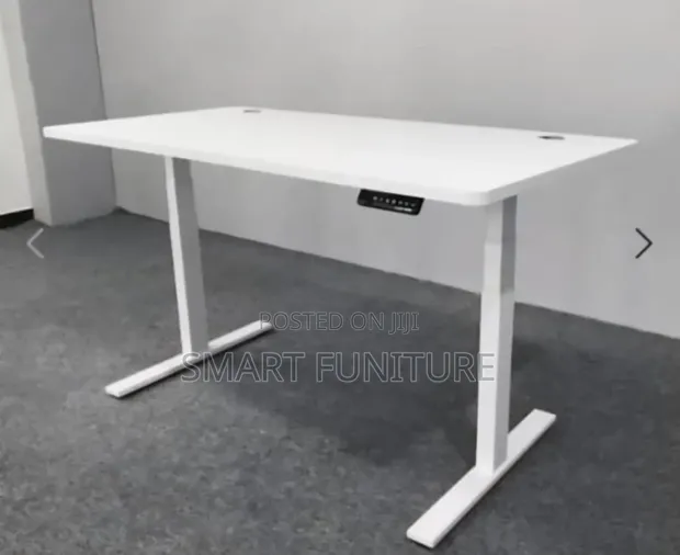 Boss Office Products Modern White Electric Desk - 1
