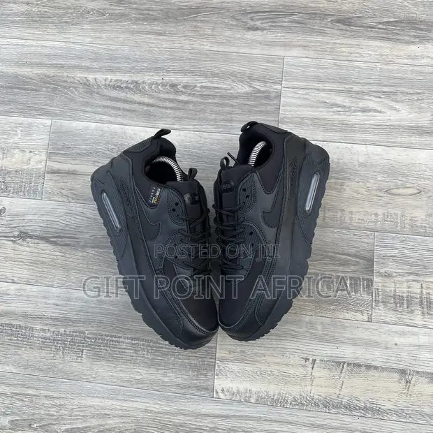 Nike Air Max 90 Leather Black Sneakers - 1